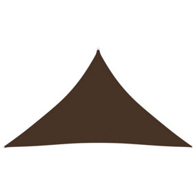 Berkfield Sunshade Sail Oxford Fabric Triangular 4x4x5.8 m Brown