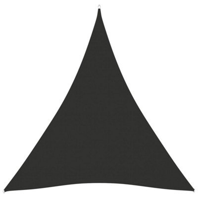 Berkfield Sunshade Sail Oxford Fabric Triangular 5x6x6 m Anthracite