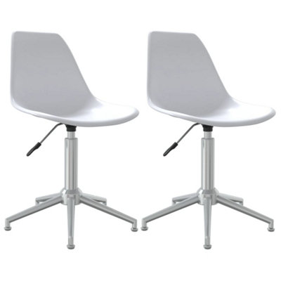 Berkfield Swivel Dining Chairs 2 pcs White PP