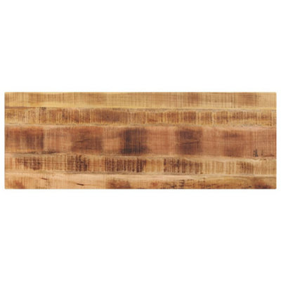 Berkfield table top 140x60x2 5 cm rectangular solid wood rough mango