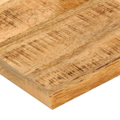 Berkfield Table Top 40x40x2.5 cm Live Edge Solid Wood Rough Mango