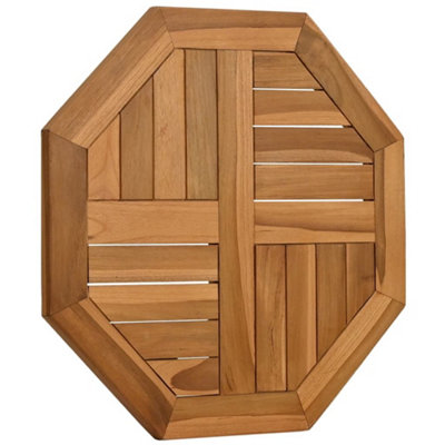Berkfield Table Top 50x50x2.5 cm Octagonal Solid Wood Teak