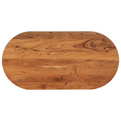 Berkfield Table Top 80x40x3.8 cm Oval Solid Wood Acacia