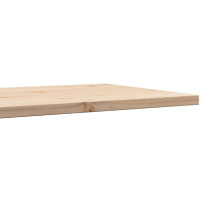 Berkfield Table Top 80x50x2.5 cm Rectangular Solid Wood Pine