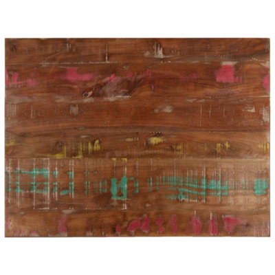 Berkfield Table Top 90x70x2.5 cm Rectangular Solid Wood Reclaimed