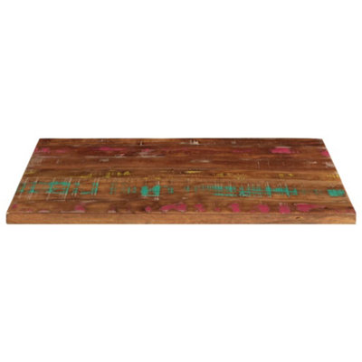 Berkfield Table Top 90x70x2.5 cm Rectangular Solid Wood Reclaimed