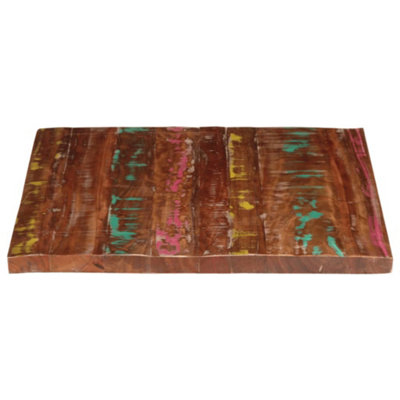 Berkfield Table Top 90x80x2.5 cm Rectangular Solid Wood Reclaimed