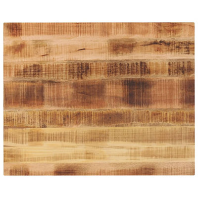Berkfield Table Top 90x80x2.5 cm Rectangular Solid Wood Rough Mango