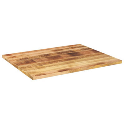 Berkfield Table Top 90x80x2.5 cm Rectangular Solid Wood Rough Mango