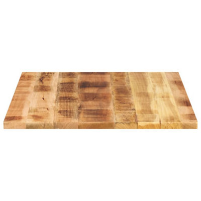 Berkfield Table Top 90x80x2.5 cm Rectangular Solid Wood Rough Mango