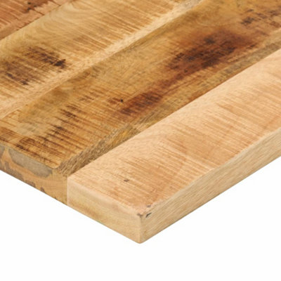 Berkfield Table Top 90x80x2.5 cm Rectangular Solid Wood Rough Mango