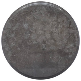 Berkfield Table Top Black Radius 40x2.5 cm Marble
