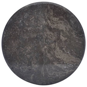 Berkfield Table Top Black Radius 50x2.5 cm Marble