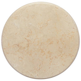 Berkfield Table Top Cream Radius 50x2.5 cm Marble
