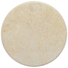 Berkfield Table Top Cream Radius 60x2.5 cm Marble
