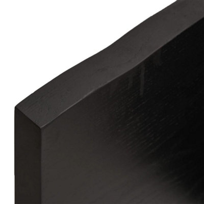 Berkfield Table Top Dark Brown 120x50x(2-4) cm Treated Solid Wood Oak