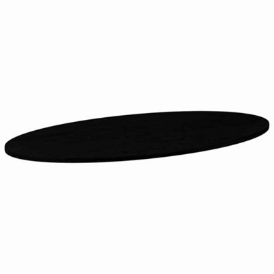 Berkfield Table Top Dark Brown 120x60x2 cm Solid Wood Oak Oval