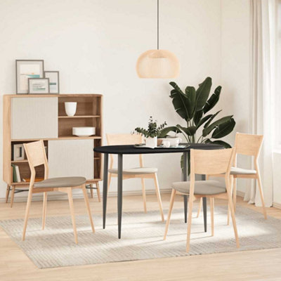 Berkfield Table Top Dark Brown 120x60x2 cm Solid Wood Oak Oval
