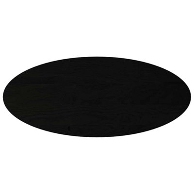 Berkfield Table Top Dark Brown 140x60x2 cm Solid Wood Oak Oval