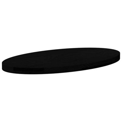 Berkfield Table Top Dark Brown 80x40x4 cm Solid Wood Oak Oval