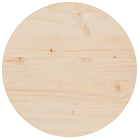 Berkfield Table Top Radius 40x2.5 cm Solid Wood Pine
