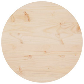 Berkfield Table Top Radius 50x2.5 cm Solid Wood Pine