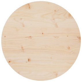 Berkfield Table Top Radius 60x2.5 cm Solid Wood Pine