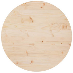 Berkfield Table Top Radius 70x2.5 cm Solid Wood Pine