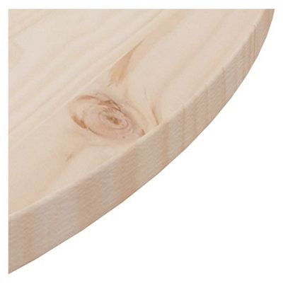 Berkfield Table Top Radius 70x2.5 cm Solid Wood Pine
