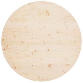 Berkfield Table Top Radius 90x2.5 cm Solid Wood Pine