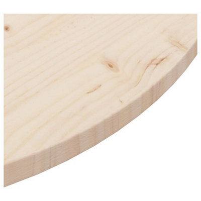 Berkfield Table Top Radius 90x2.5 cm Solid Wood Pine