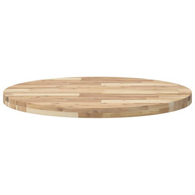 Berkfield Table Top Round size 80x4 cm Solid Wood Acacia