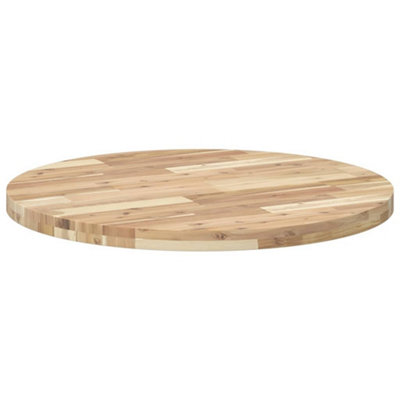 Berkfield Table Top Round size 80x4 cm Solid Wood Acacia