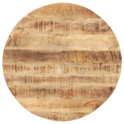 Berkfield Table Top Solid Mango Wood Round 15-16 mm 50 cm