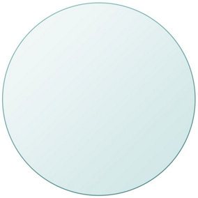 Berkfield Table Top Tempered Glass Round 500 mm