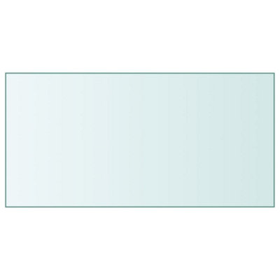 Berkfield Table Top Transparent 50x100 cm Tempered Glass