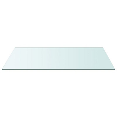 Berkfield Table Top Transparent 50x100 cm Tempered Glass