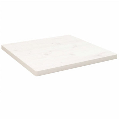 Berkfield Table Top White 50x50x2.5 cm Solid Wood Pine Square