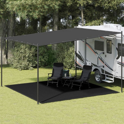 Berkfield Tent Carpet 400x400 cm Black HDPE