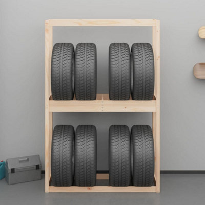 Berkfield Tire Rack 120x40x180 cm Solid Wood Pine