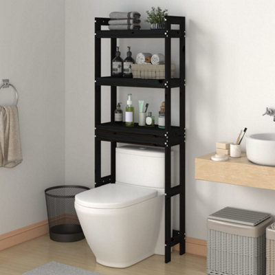 Solid wood over online the toilet storage