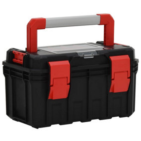 Berkfield Tool Box Black and Red 45x28x26.5 cm