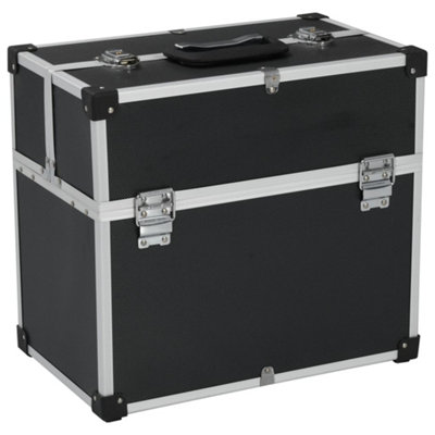 Berkfield Tool Case 38x22.5x34 cm Black Aluminum