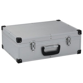 Berkfield Tool Suitcase 46x33x16 cm Silver Aluminium