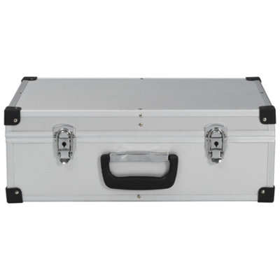 Berkfield Tool Suitcase 46x33x16 cm Silver Aluminium