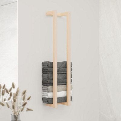 Berkfield Towel Rack 23x18x110 cm Solid Wood Pine Price Comparisons | Compare The Build