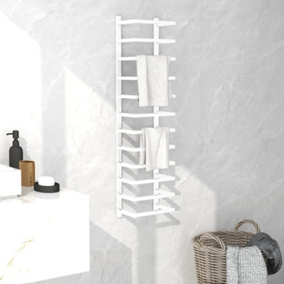 Berkfield Towel Rack White 24x12x96 cm Steel Price Comparisons | Compare The Build