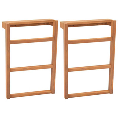 Berkfield Towel Racks 2 pcs Solid Teak Wood Price Comparisons | Compare The Build