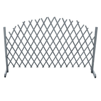 Berkfield Trellis Fence Solid Firwood 1.8x1 m Grey