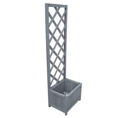 Berkfield Trellis Planter 40x30x135 cm Solid Firwood